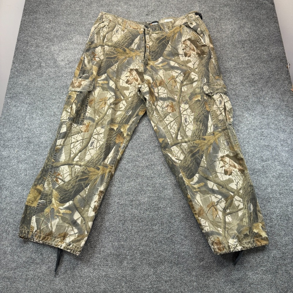 Vintage Outfitters Ridge Cargo Pants Mens XL Brown RealTree Camo Hunting Outdoor